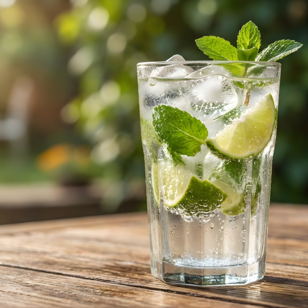 visible, served on a wooden table in natural sunlight.”